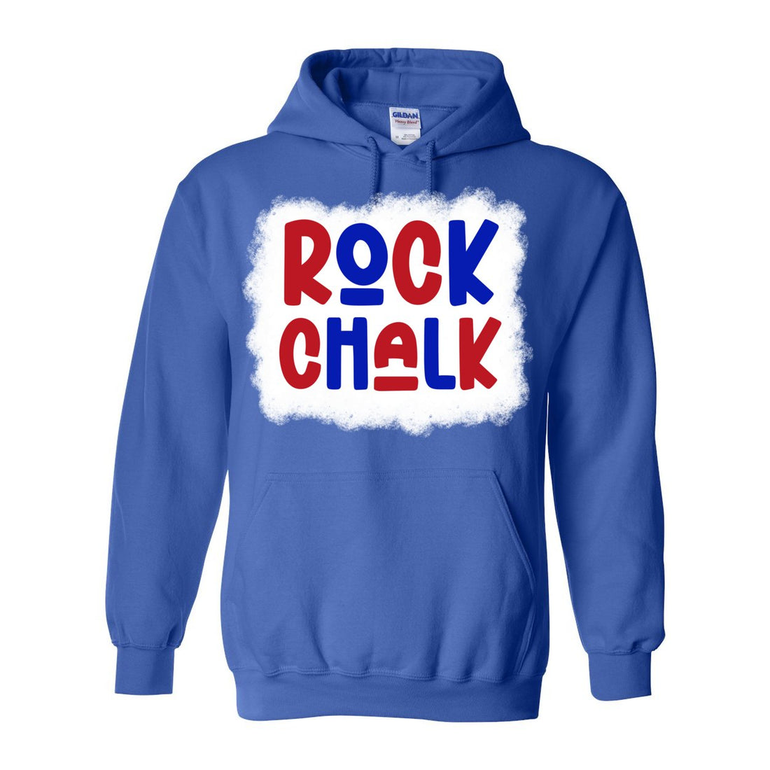 Rock Chalk Block Hooded Sweatshirt - Sweaters/Hoodies - Positively Sassy - Rock Chalk Block Hooded Sweatshirt
