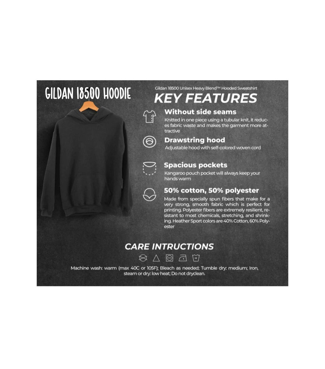 Rock Chalk Block Hooded Sweatshirt - Sweaters/Hoodies - Positively Sassy - Rock Chalk Block Hooded Sweatshirt