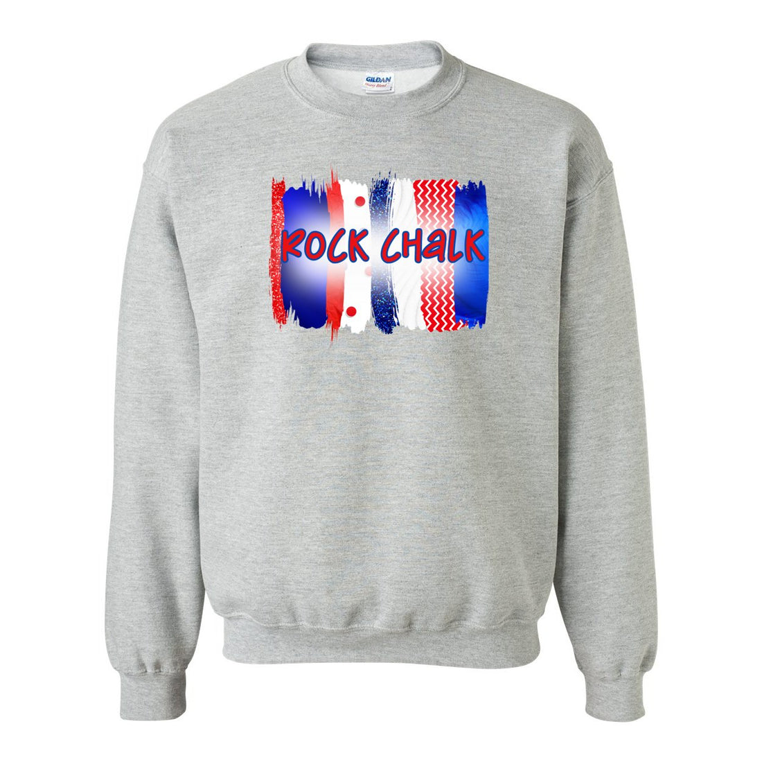 Rock Chalk Heavy Blend Crewneck Sweatshirt - Sweaters/Hoodies - Positively Sassy - Rock Chalk Heavy Blend Crewneck Sweatshirt