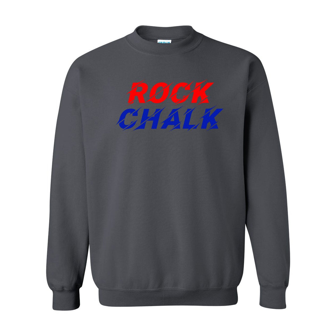 Rock Chalk Shock Crewneck Sweatshirt - Sweaters/Hoodies - Positively Sassy - Rock Chalk Shock Crewneck Sweatshirt