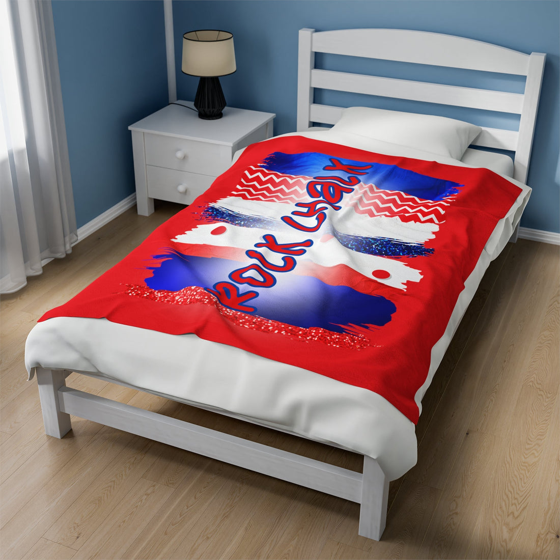 Rock Chalk Velveteen Plush Blanket - All Over Prints - Positively Sassy - Rock Chalk Velveteen Plush Blanket