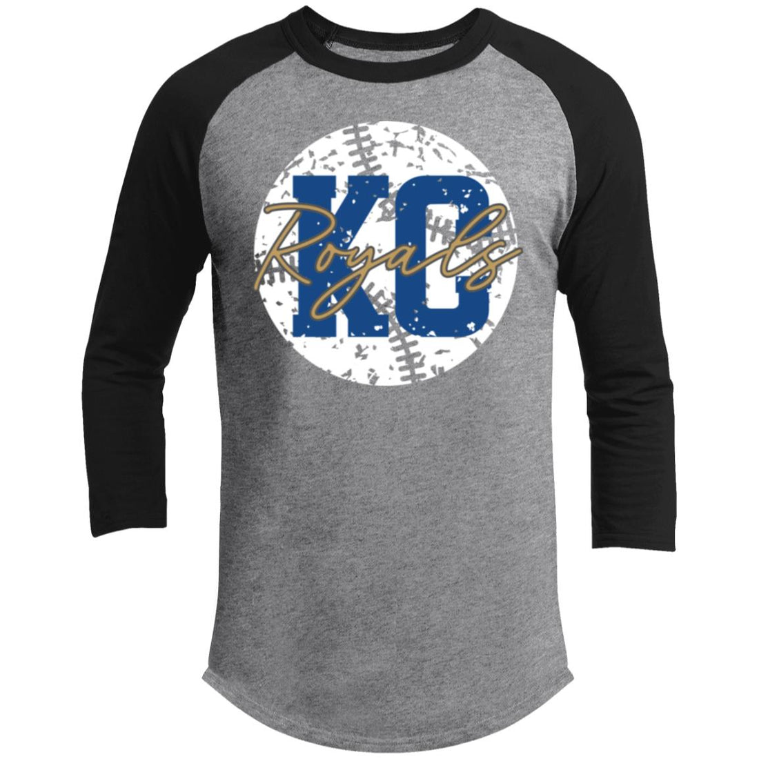 Royals Baseball Raglan Sleeve Shirt - T-Shirts - Positively Sassy - Royals Baseball Raglan Sleeve Shirt