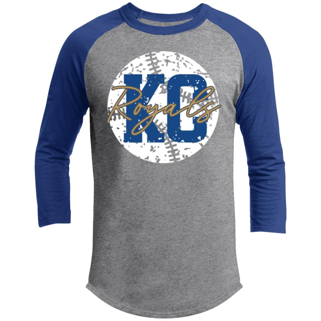 Royals Baseball Raglan Sleeve Shirt - T-Shirts - Positively Sassy - Royals Baseball Raglan Sleeve Shirt