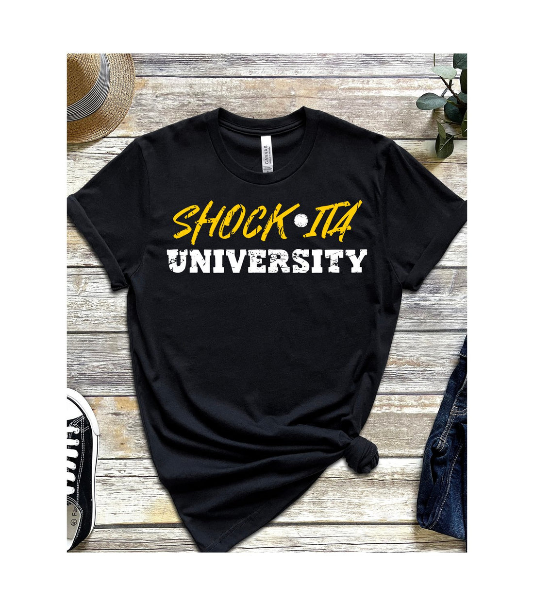 Shock-ita Univ Jersey Short-Sleeve T-Shirt - T-Shirts - Positively Sassy - Shock-ita Univ Jersey Short-Sleeve T-Shirt