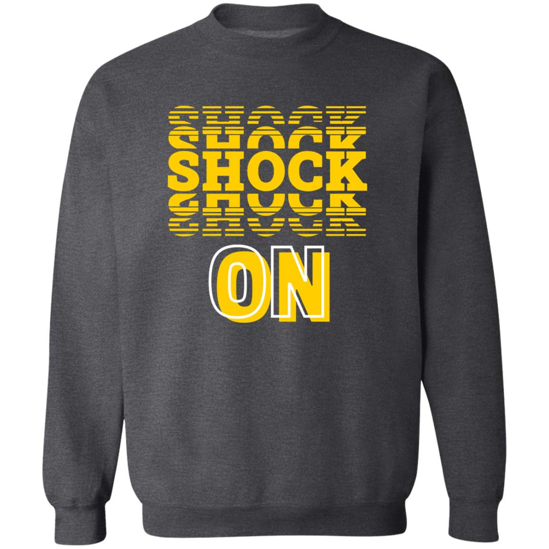 Shocked ON Crewneck Pullover Sweatshirt - Sweatshirts - Positively Sassy - Shocked ON Crewneck Pullover Sweatshirt
