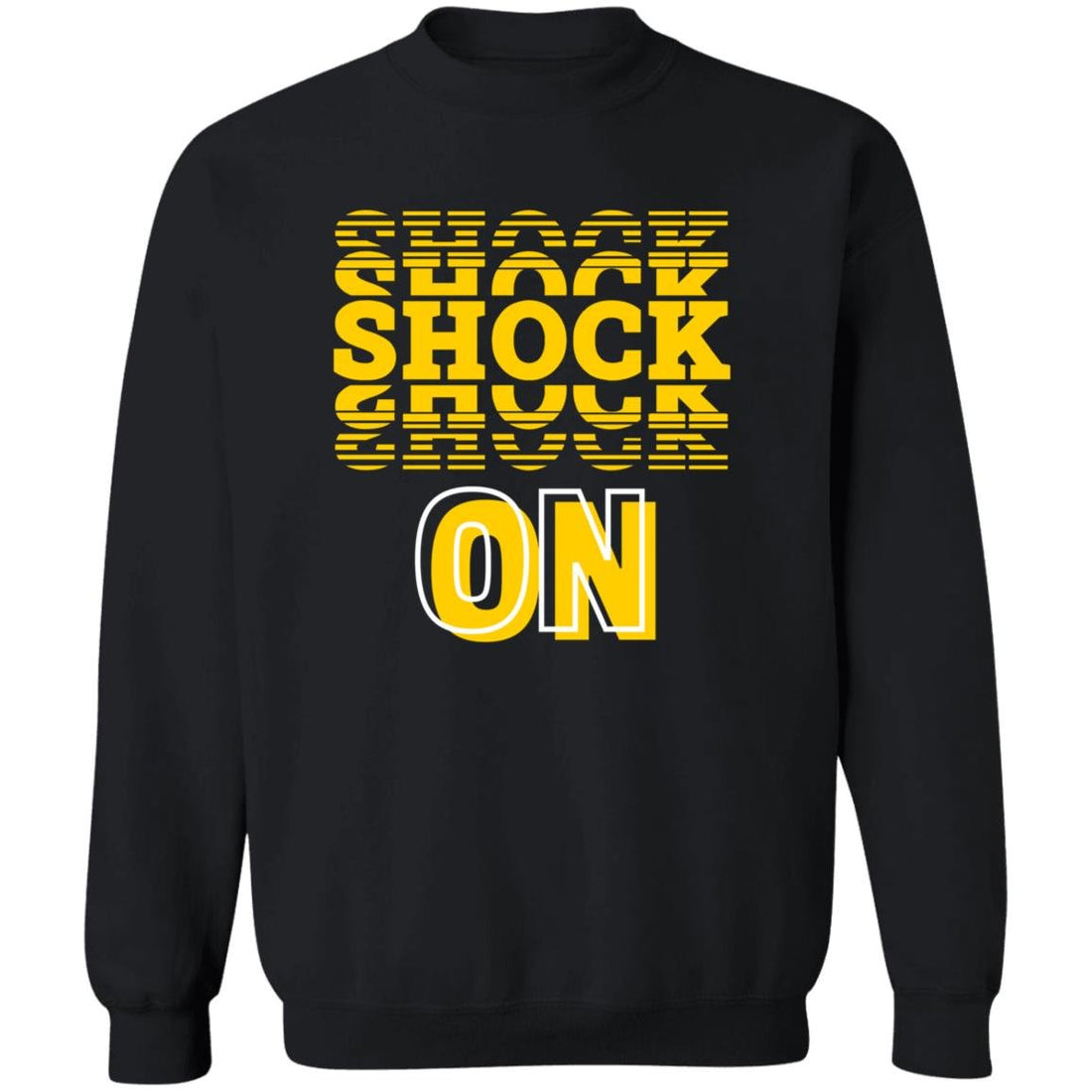 Shocked ON Crewneck Pullover Sweatshirt - Sweatshirts - Positively Sassy - Shocked ON Crewneck Pullover Sweatshirt