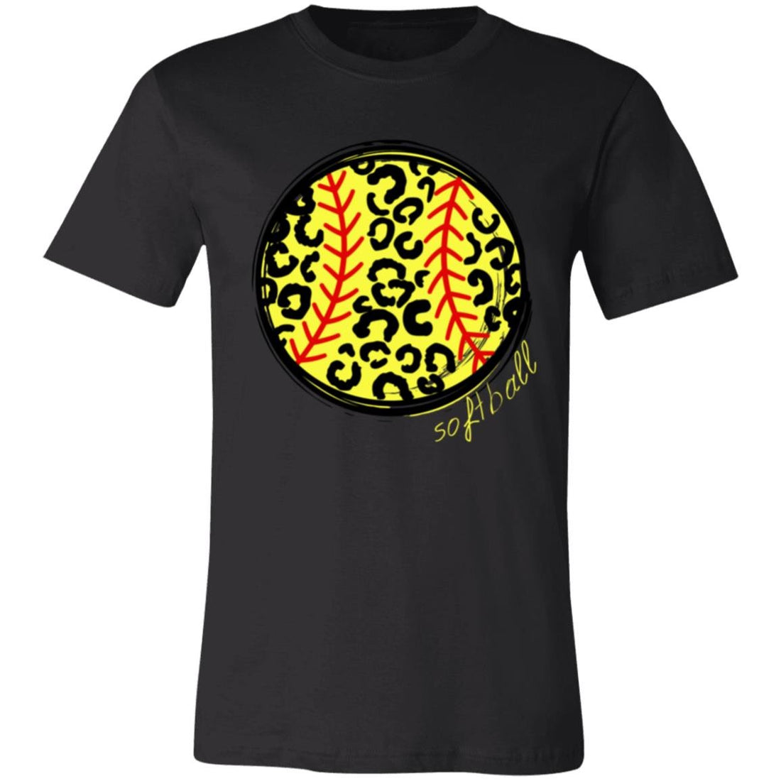 Softball Cheetah Short-Sleeve T-Shirt - T-Shirts - Positively Sassy - Softball Cheetah Short-Sleeve T-Shirt