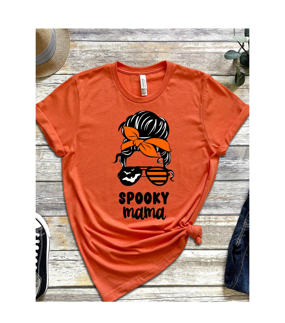 Spooky Mama Short Sleeve Jersey Tee - T-Shirts - Positively Sassy - Spooky Mama Short Sleeve Jersey Tee