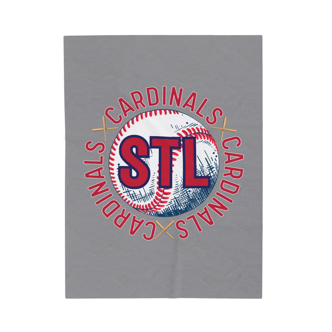 STL Baseball Blanket - All Over Prints - Positively Sassy - STL Baseball Blanket