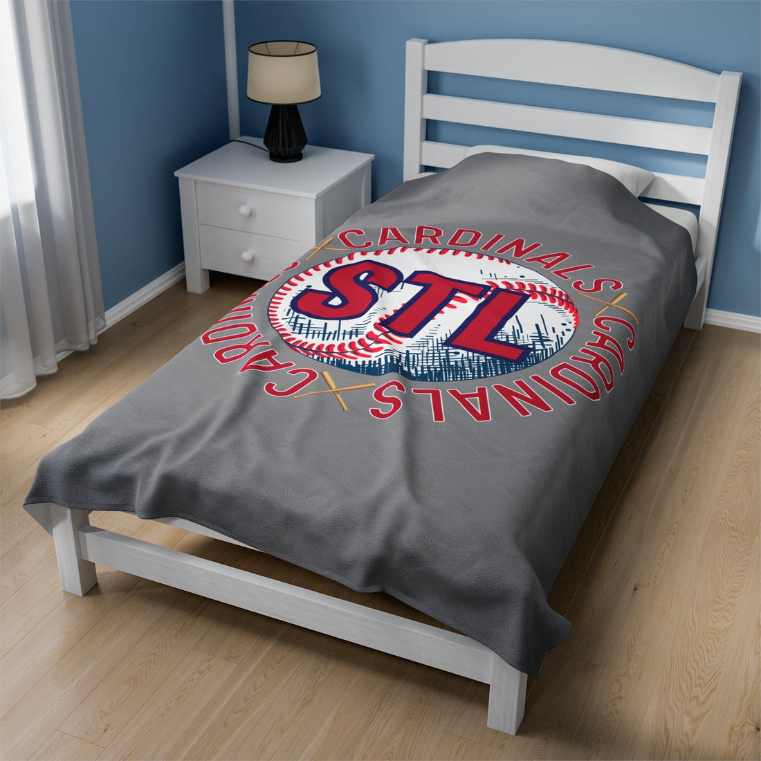 STL Baseball Blanket - All Over Prints - Positively Sassy - STL Baseball Blanket