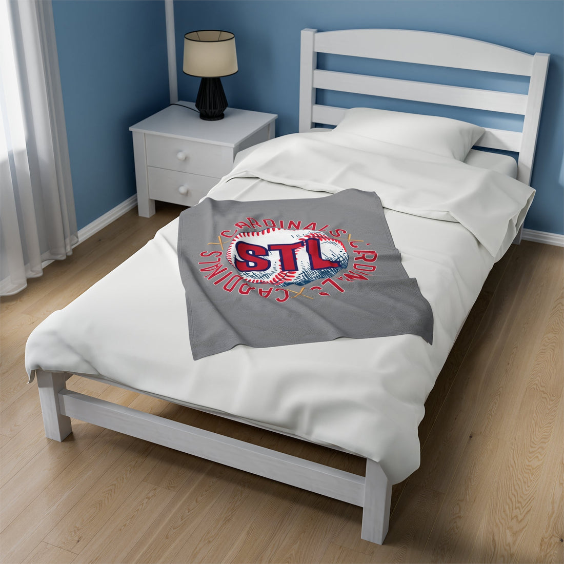 STL Baseball Blanket - All Over Prints - Positively Sassy - STL Baseball Blanket