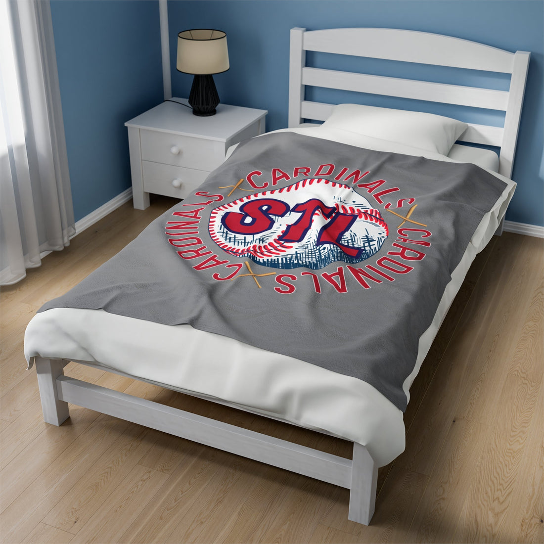 STL Baseball Blanket - All Over Prints - Positively Sassy - STL Baseball Blanket