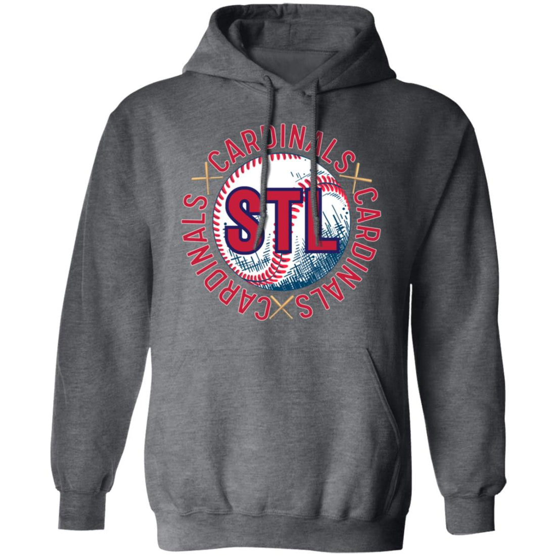 STL Baseball Hoodie - Sweatshirts - Positively Sassy - STL Baseball Hoodie