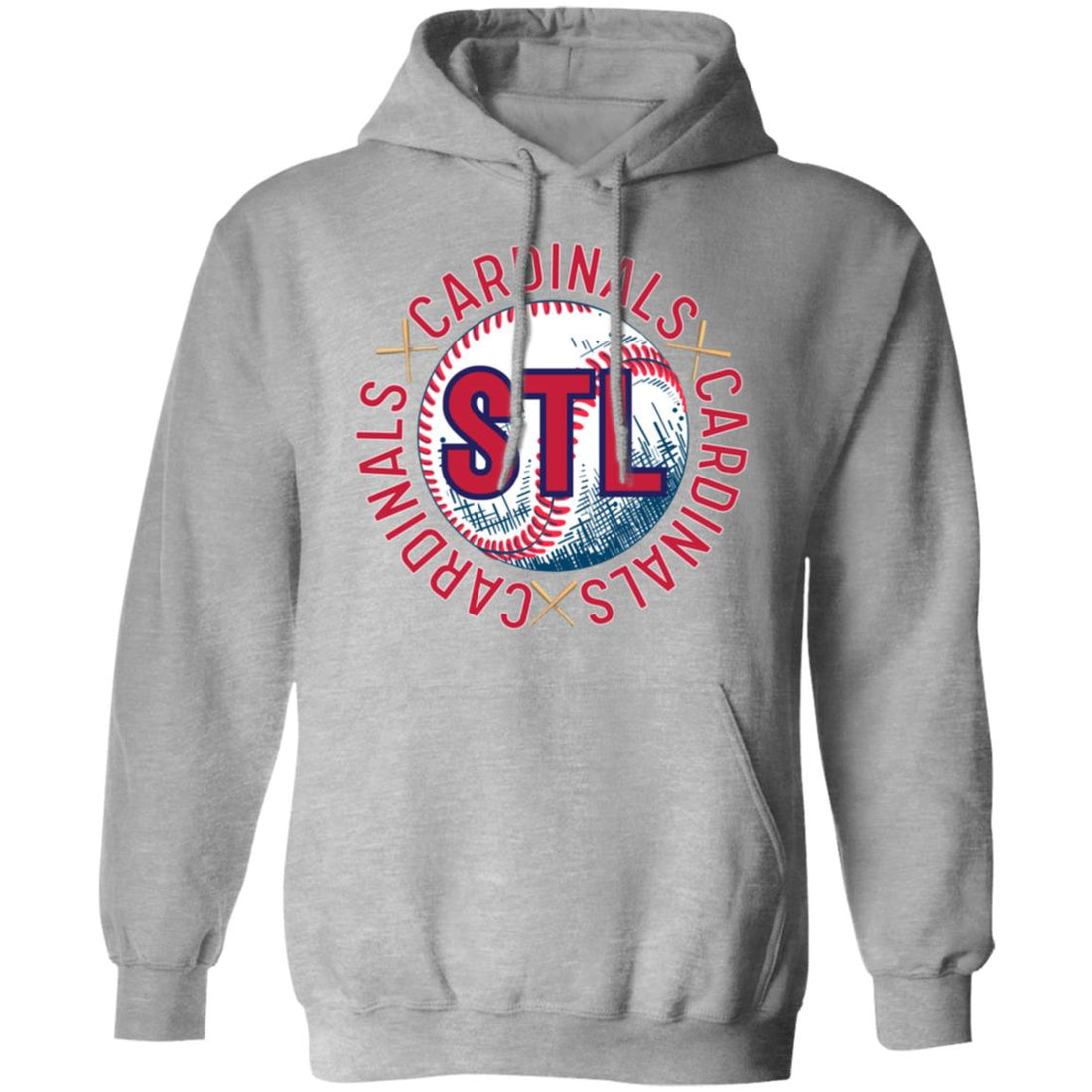 STL Baseball Hoodie - Sweatshirts - Positively Sassy - STL Baseball Hoodie