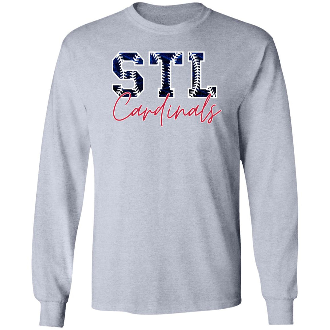 STL Cardinals LS T-Shirt - T-Shirts - Positively Sassy - STL Cardinals LS T-Shirt