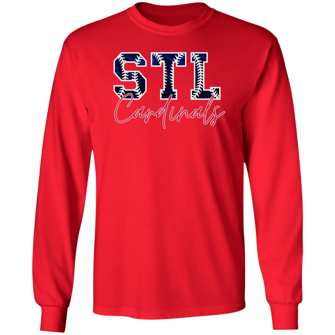 STL Cardinals LS T-Shirt - T-Shirts - Positively Sassy - STL Cardinals LS T-Shirt