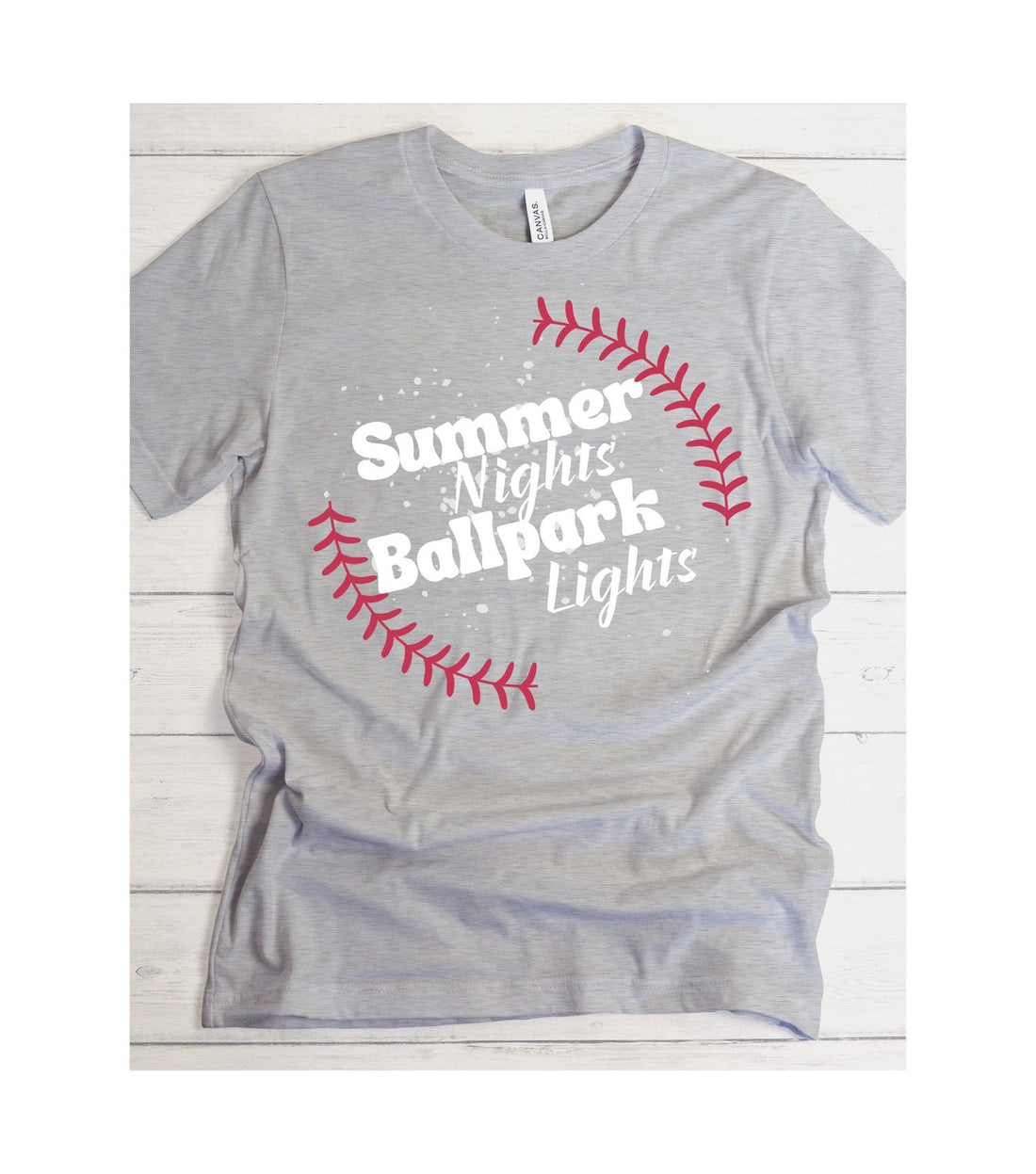 Summer Nights Ballpark Lights - T-Shirt - Positively Sassy - Summer Nights Ballpark Lights