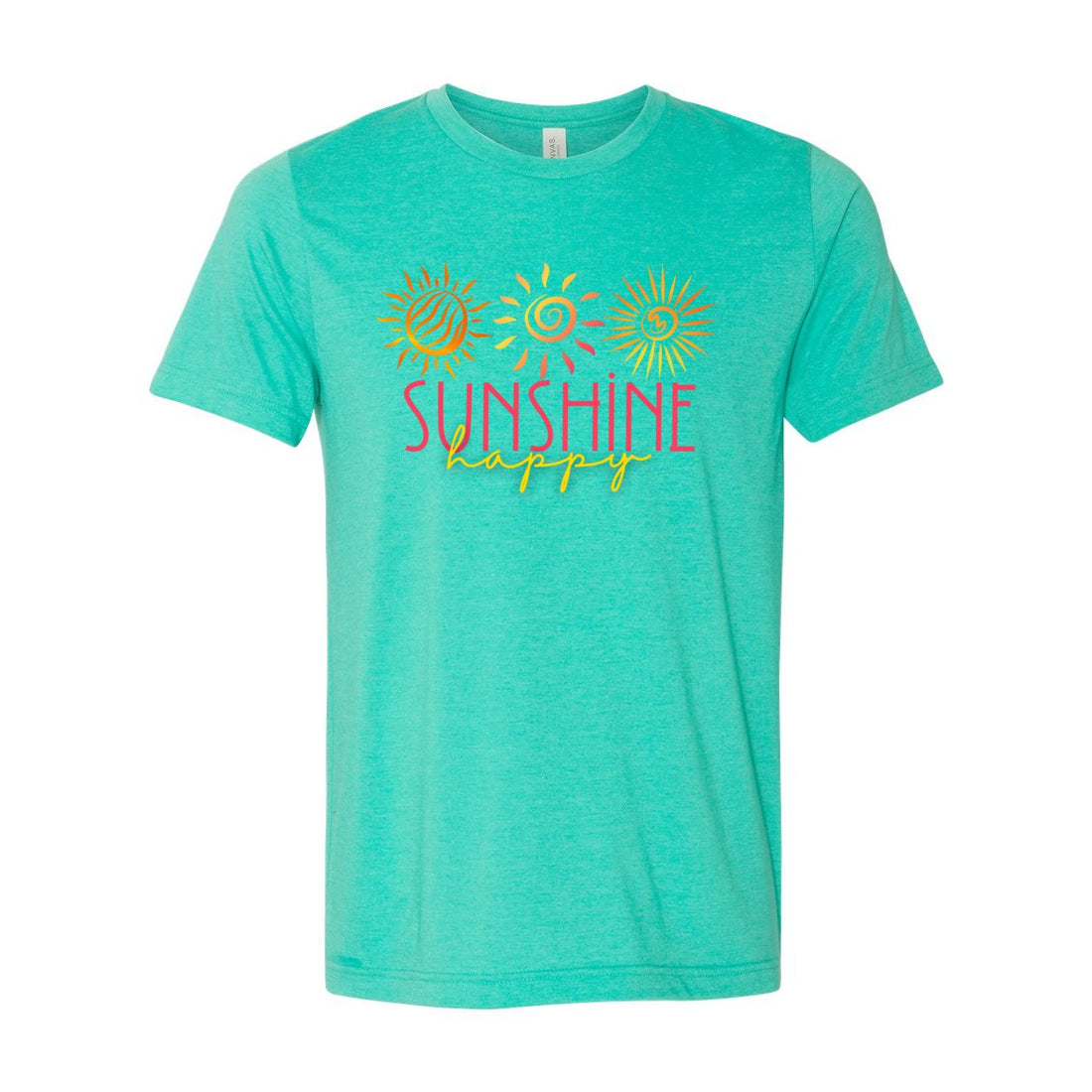 Sunshine Happy Short Sleeve Jersey Tee - T-Shirts - Positively Sassy - Sunshine Happy Short Sleeve Jersey Tee