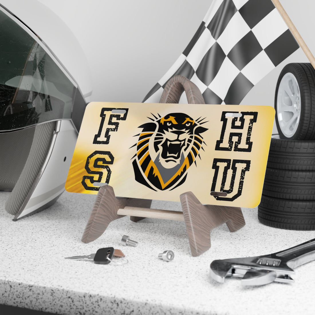 Tiger Head Vanity Plate - Accessories - Positively Sassy - Tiger Head Vanity Plate