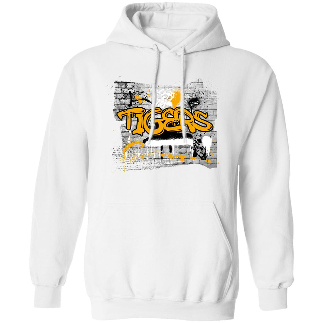 Tigers Graffiti Pullover Hoodie - Sweatshirts - Positively Sassy - Tigers Graffiti Pullover Hoodie