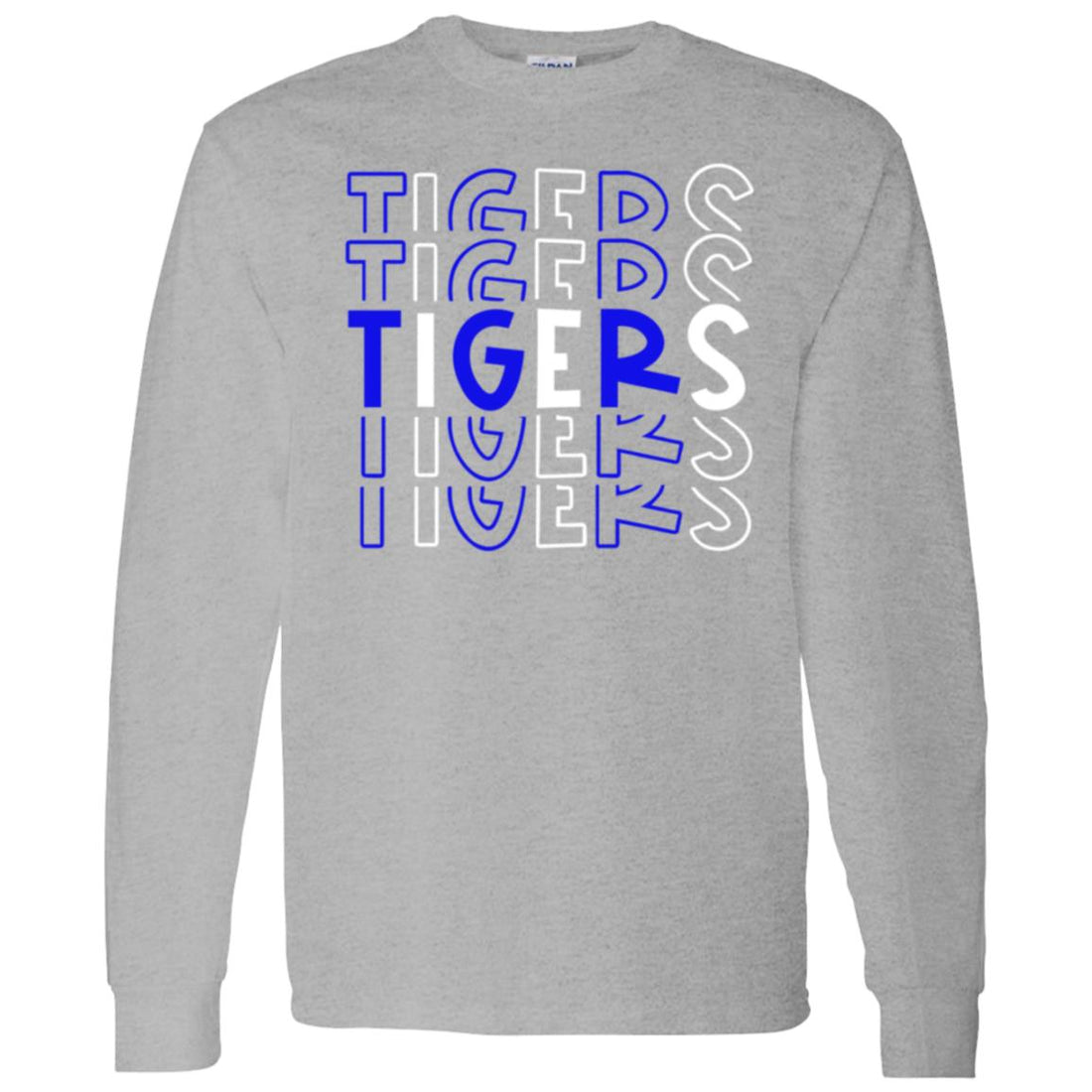 Tigers Mirror LS T-Shirt 5.3 oz. - T-Shirts - Positively Sassy - Tigers Mirror LS T-Shirt 5.3 oz.
