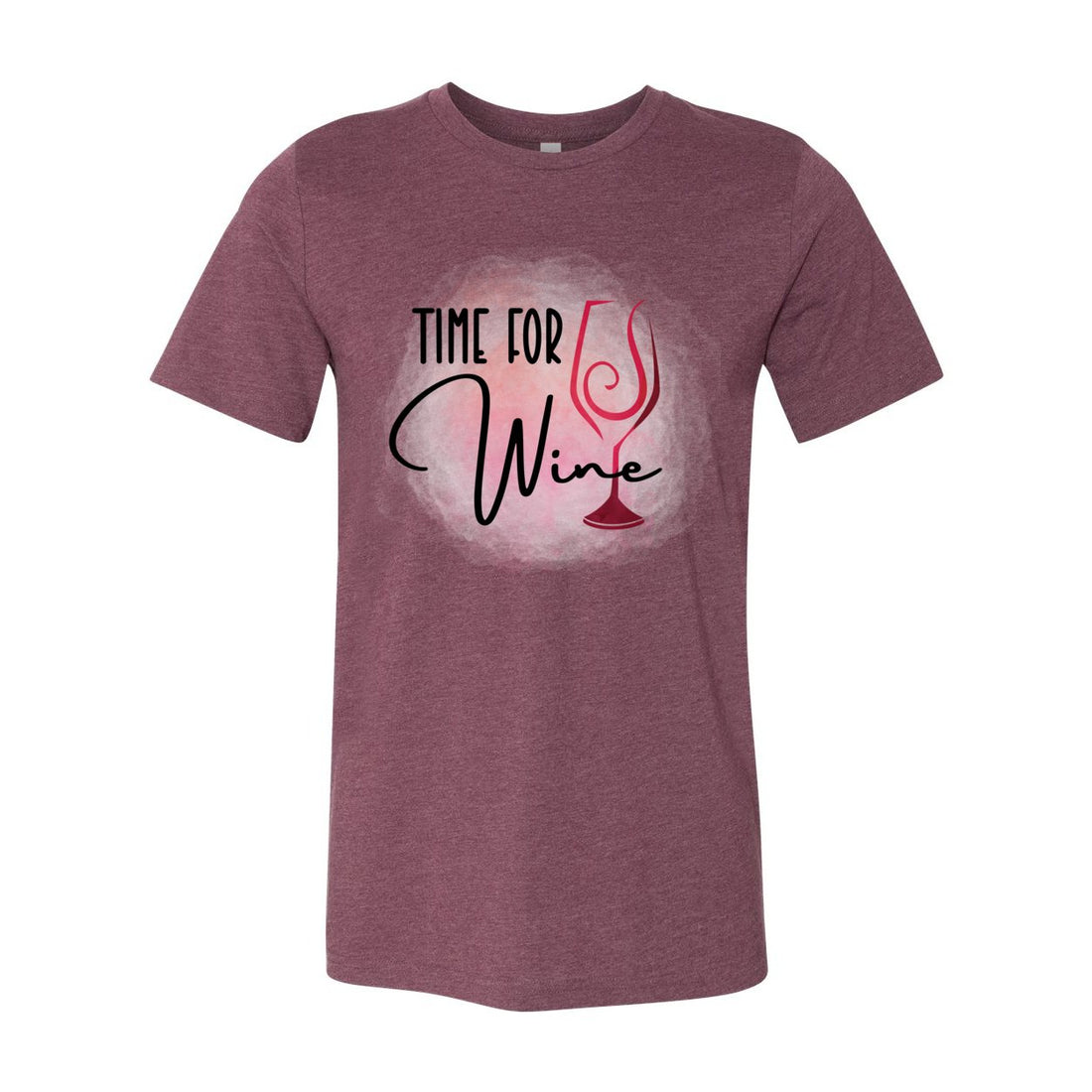 Time For Wine Short Sleeve Jersey Tee - T-Shirts - Positively Sassy - Time For Wine Short Sleeve Jersey Tee