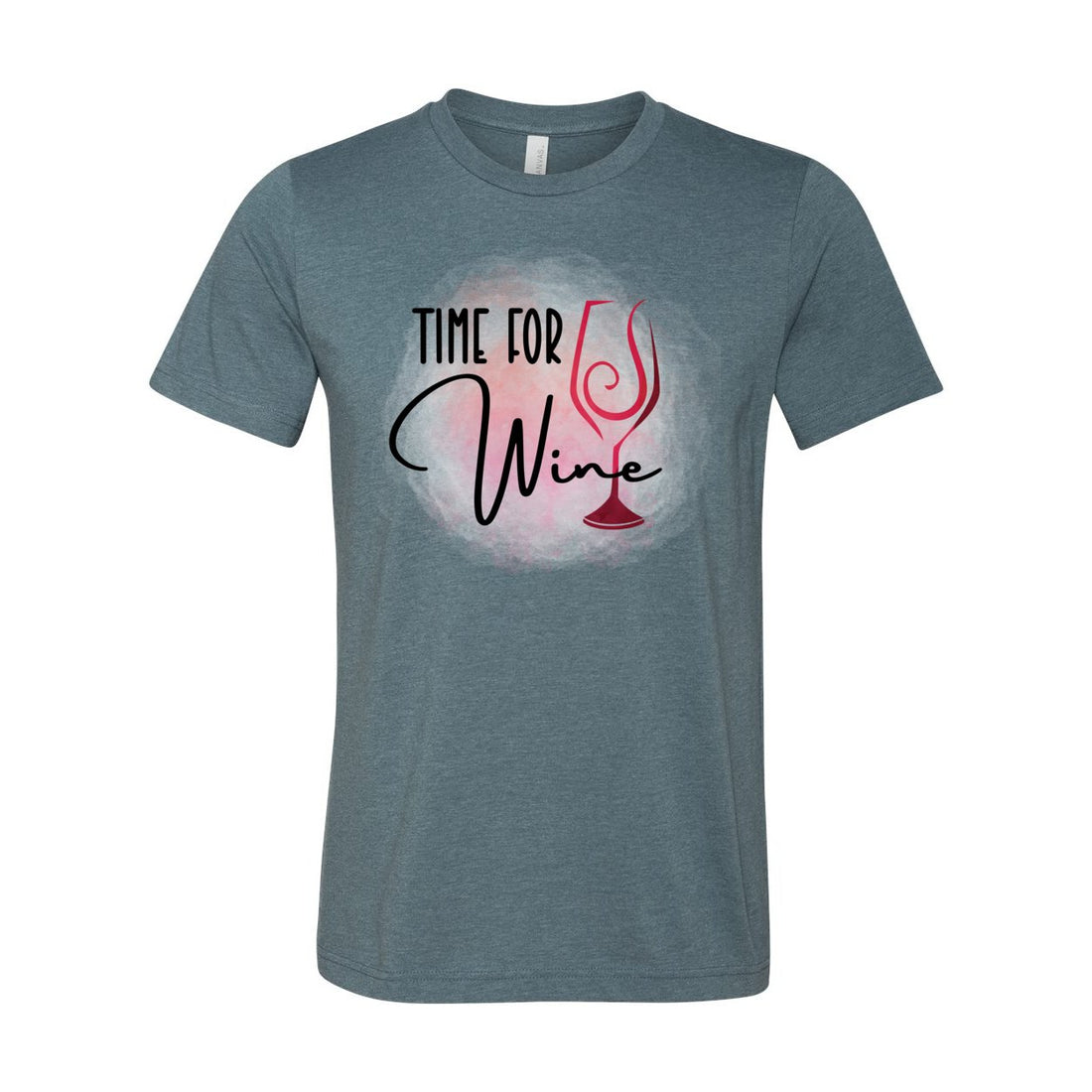 Time For Wine Short Sleeve Jersey Tee - T-Shirts - Positively Sassy - Time For Wine Short Sleeve Jersey Tee