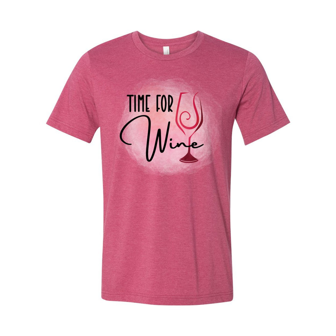 Time For Wine Short Sleeve Jersey Tee - T-Shirts - Positively Sassy - Time For Wine Short Sleeve Jersey Tee