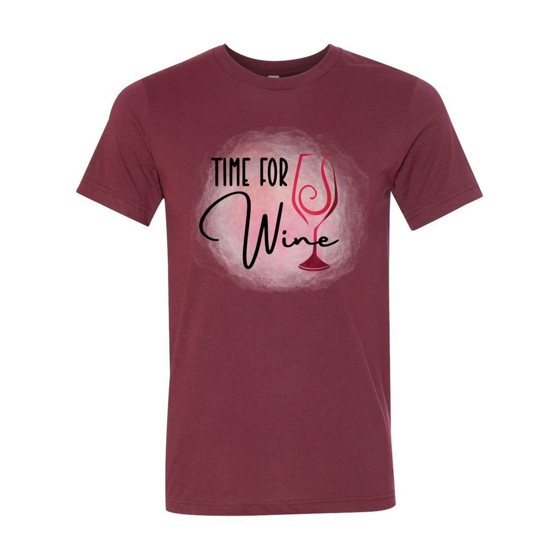 Time For Wine Short Sleeve Jersey Tee - T-Shirts - Positively Sassy - Time For Wine Short Sleeve Jersey Tee