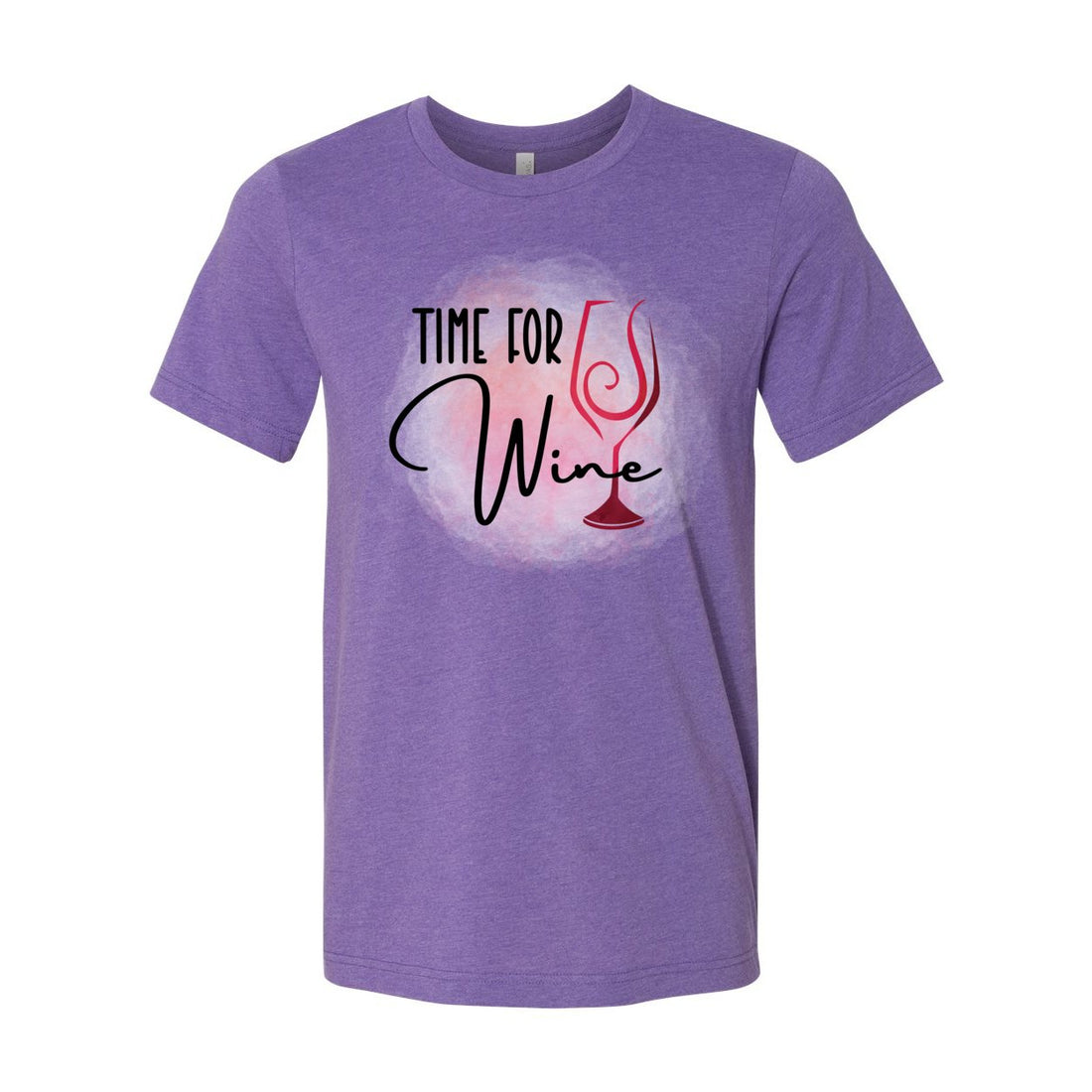 Time For Wine Short Sleeve Jersey Tee - T-Shirts - Positively Sassy - Time For Wine Short Sleeve Jersey Tee