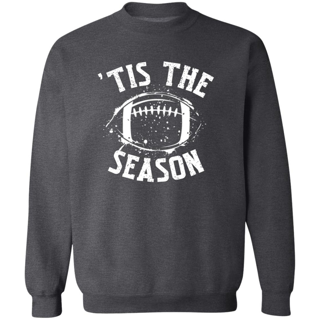 Tis The Season Football Crewneck Pullover Sweatshirt - Sweatshirts - Positively Sassy - Tis The Season Football Crewneck Pullover Sweatshirt