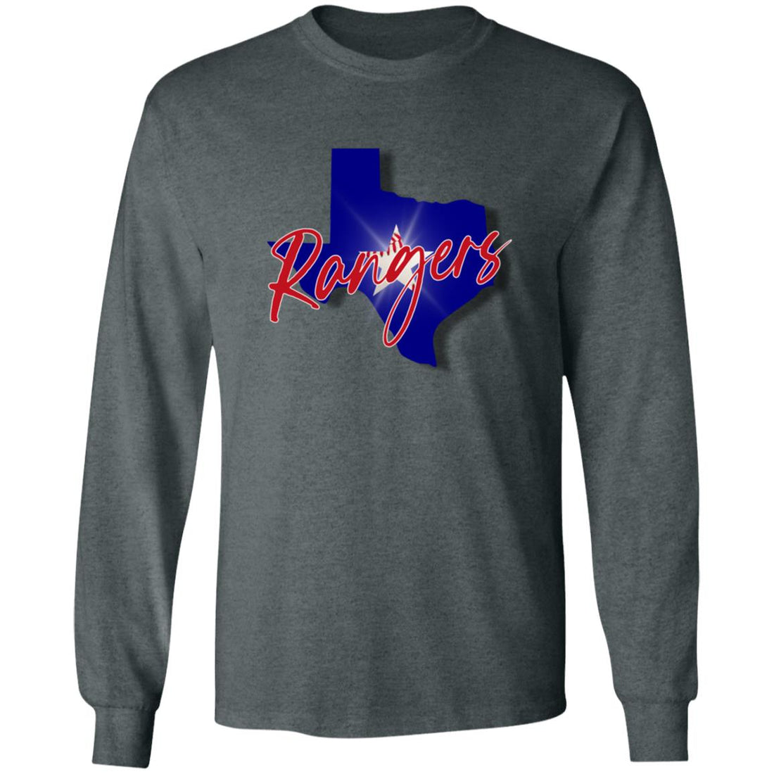 TX Baseball LS Ultra Cotton T-Shirt - T-Shirts - Positively Sassy - TX Baseball LS Ultra Cotton T-Shirt