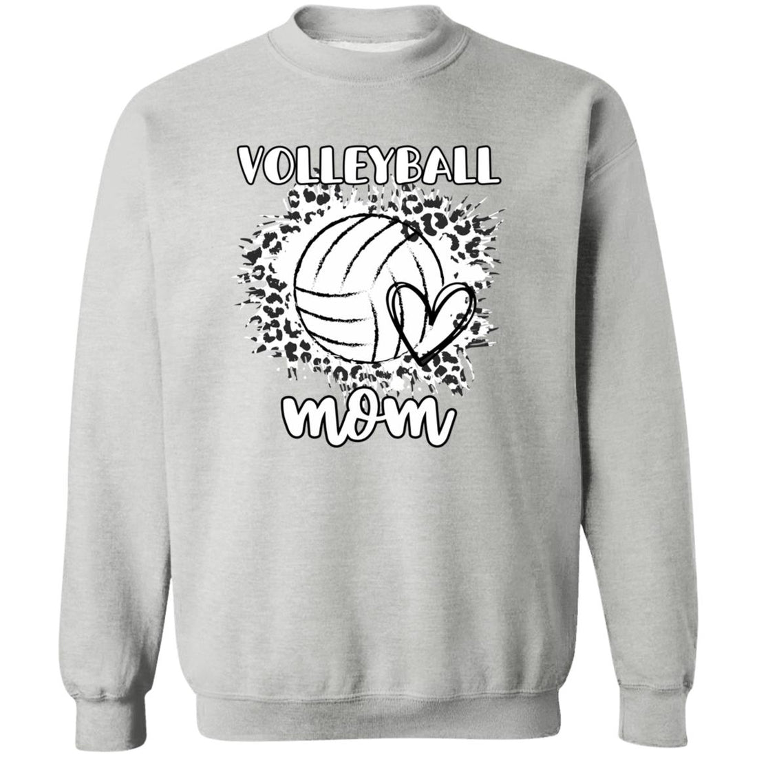 Volleyball Mom Crewneck Pullover Sweatshirt - Sweatshirts - Positively Sassy - Volleyball Mom Crewneck Pullover Sweatshirt