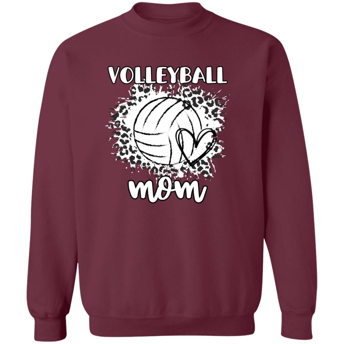 Volleyball Mom Crewneck Pullover Sweatshirt - Sweatshirts - Positively Sassy - Volleyball Mom Crewneck Pullover Sweatshirt