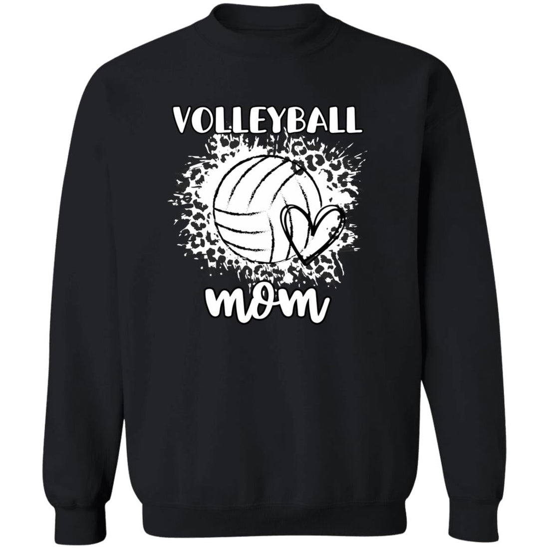 Volleyball Mom Crewneck Pullover Sweatshirt - Sweatshirts - Positively Sassy - Volleyball Mom Crewneck Pullover Sweatshirt