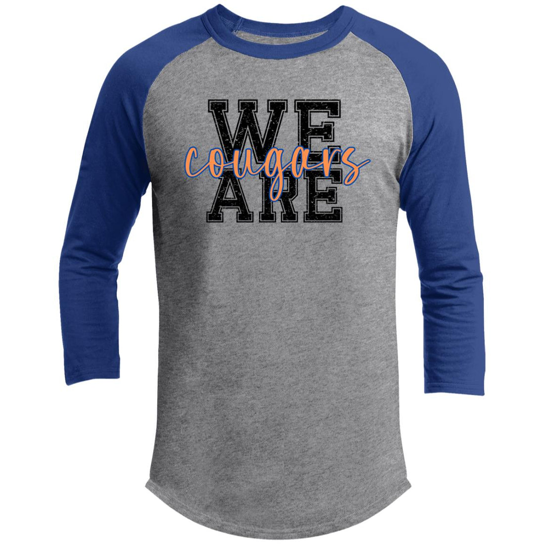 We Are Cougars 3/4 Raglan Sleeve Shirt - T-Shirts - Positively Sassy - We Are Cougars 3/4 Raglan Sleeve Shirt