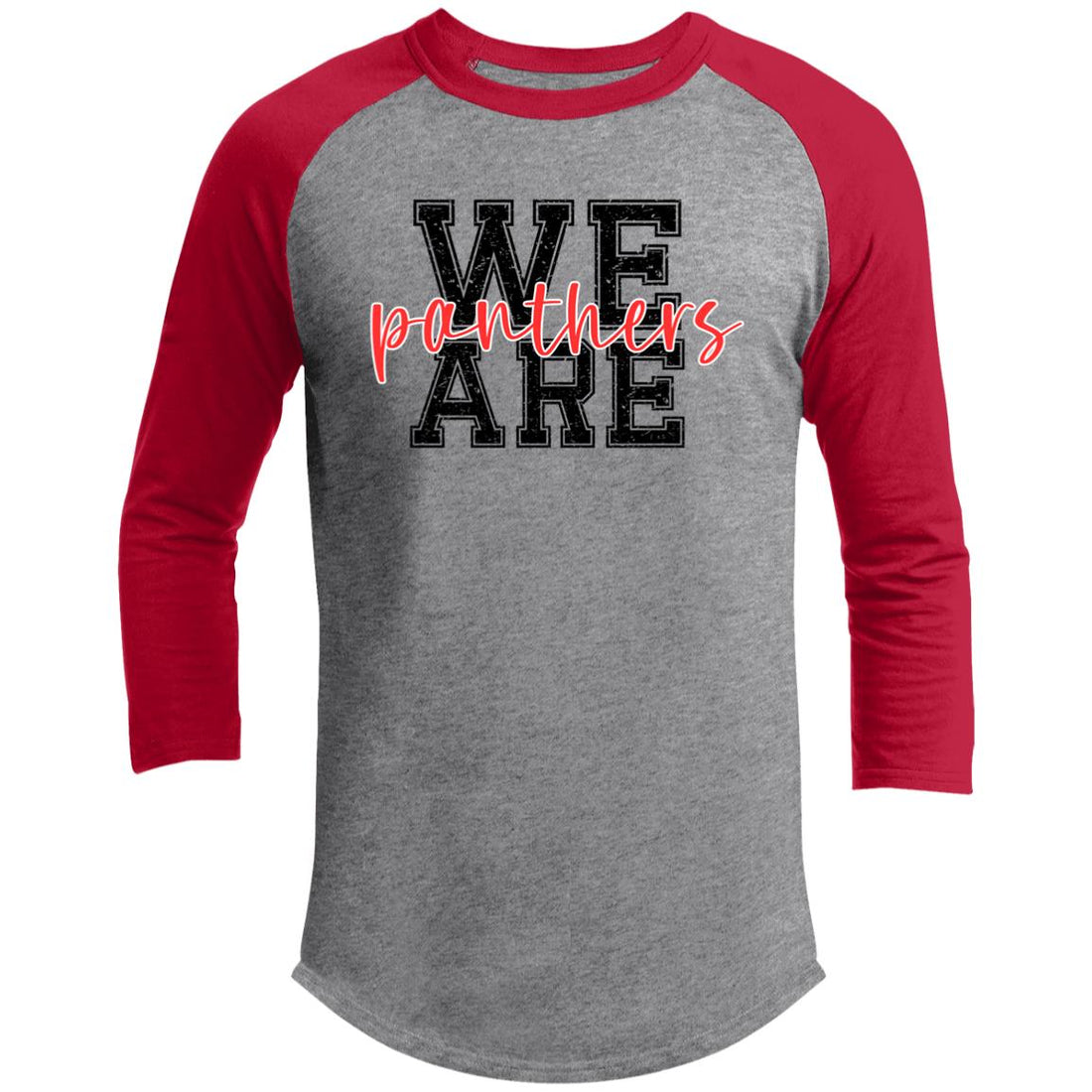 We Are Panthers 3/4 Raglan Sleeve Shirt - T-Shirts - Positively Sassy - We Are Panthers 3/4 Raglan Sleeve Shirt