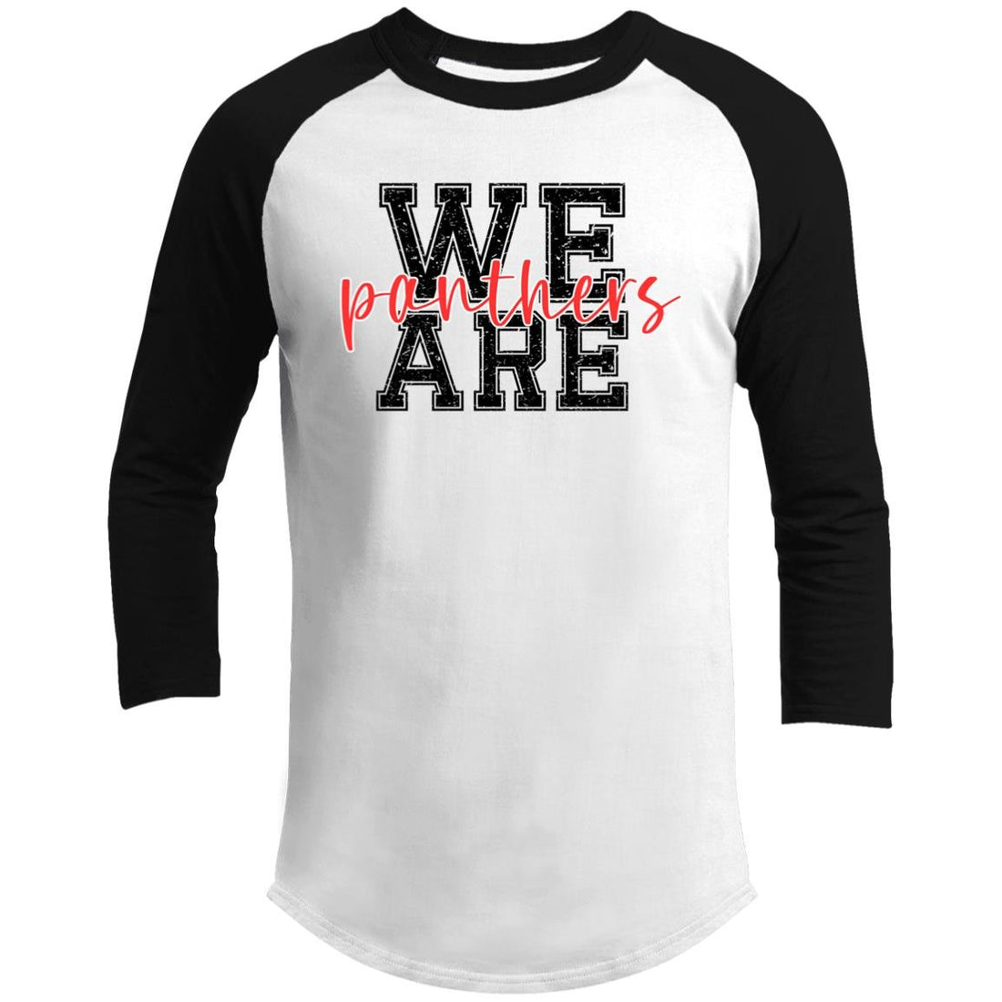 We Are Panthers 3/4 Raglan Sleeve Shirt - T-Shirts - Positively Sassy - We Are Panthers 3/4 Raglan Sleeve Shirt