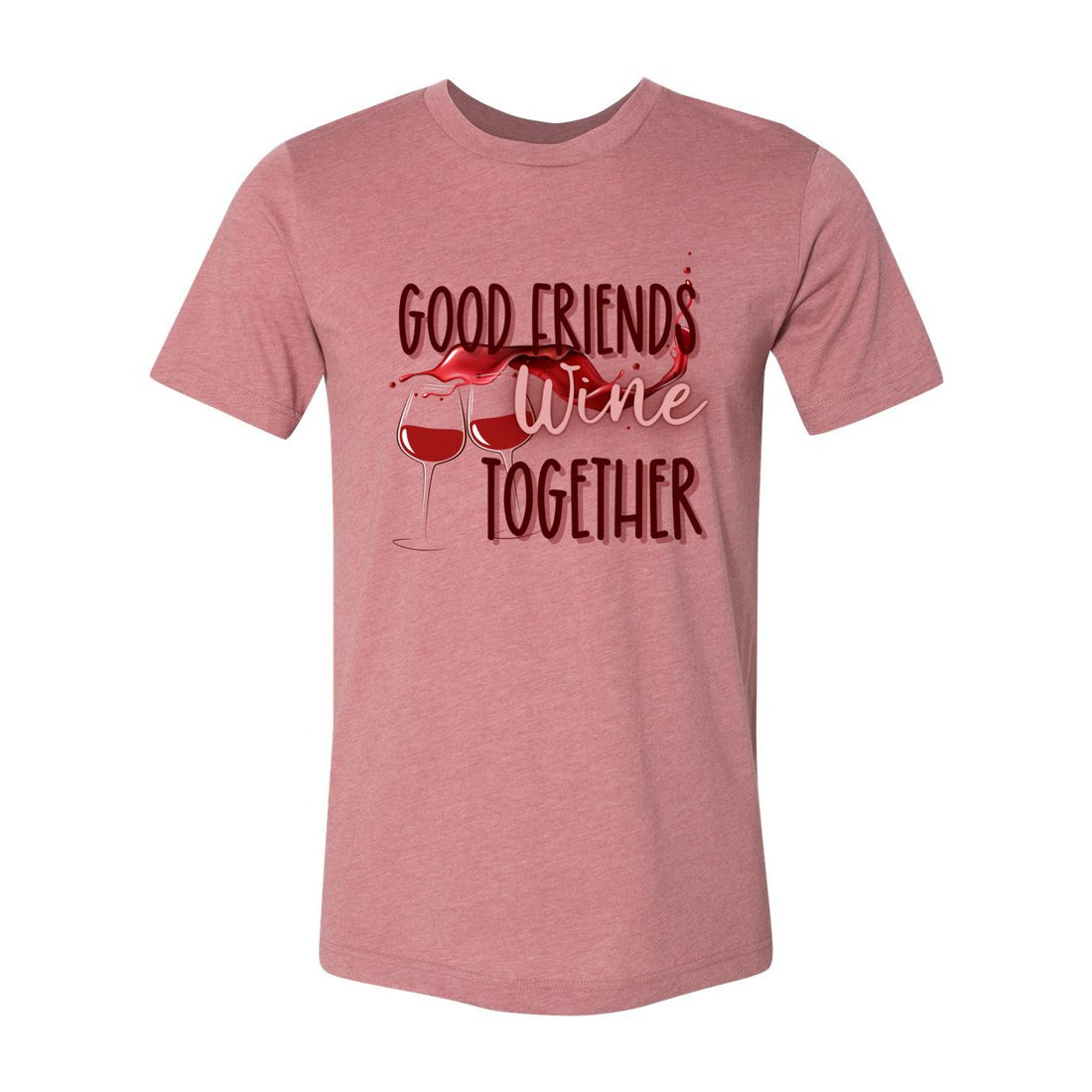 Wine Together Short Sleeve Jersey Tee - T-Shirts - Positively Sassy - Wine Together Short Sleeve Jersey Tee