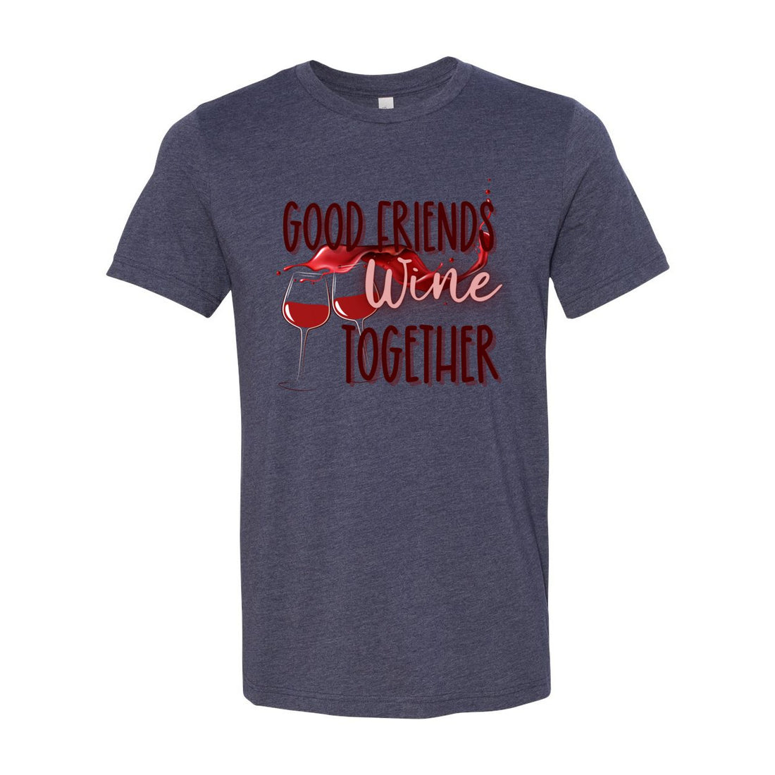 Wine Together Short Sleeve Jersey Tee - T-Shirts - Positively Sassy - Wine Together Short Sleeve Jersey Tee