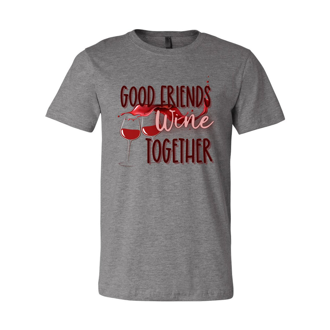 Wine Together Short Sleeve Jersey Tee - T-Shirts - Positively Sassy - Wine Together Short Sleeve Jersey Tee