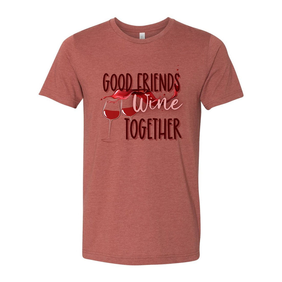 Wine Together Short Sleeve Jersey Tee - T-Shirts - Positively Sassy - Wine Together Short Sleeve Jersey Tee