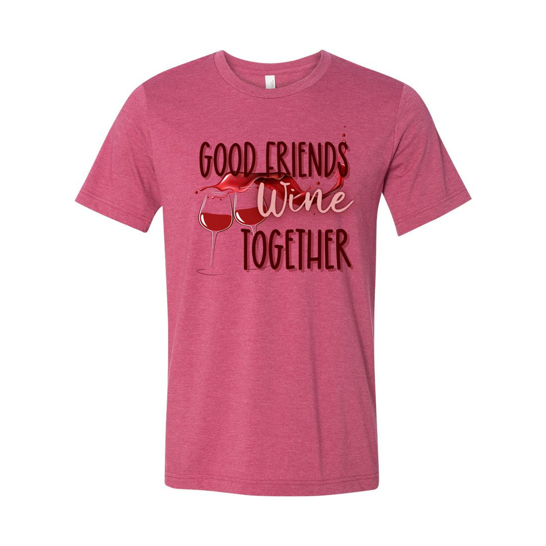 Wine Together Short Sleeve Jersey Tee - T-Shirts - Positively Sassy - Wine Together Short Sleeve Jersey Tee