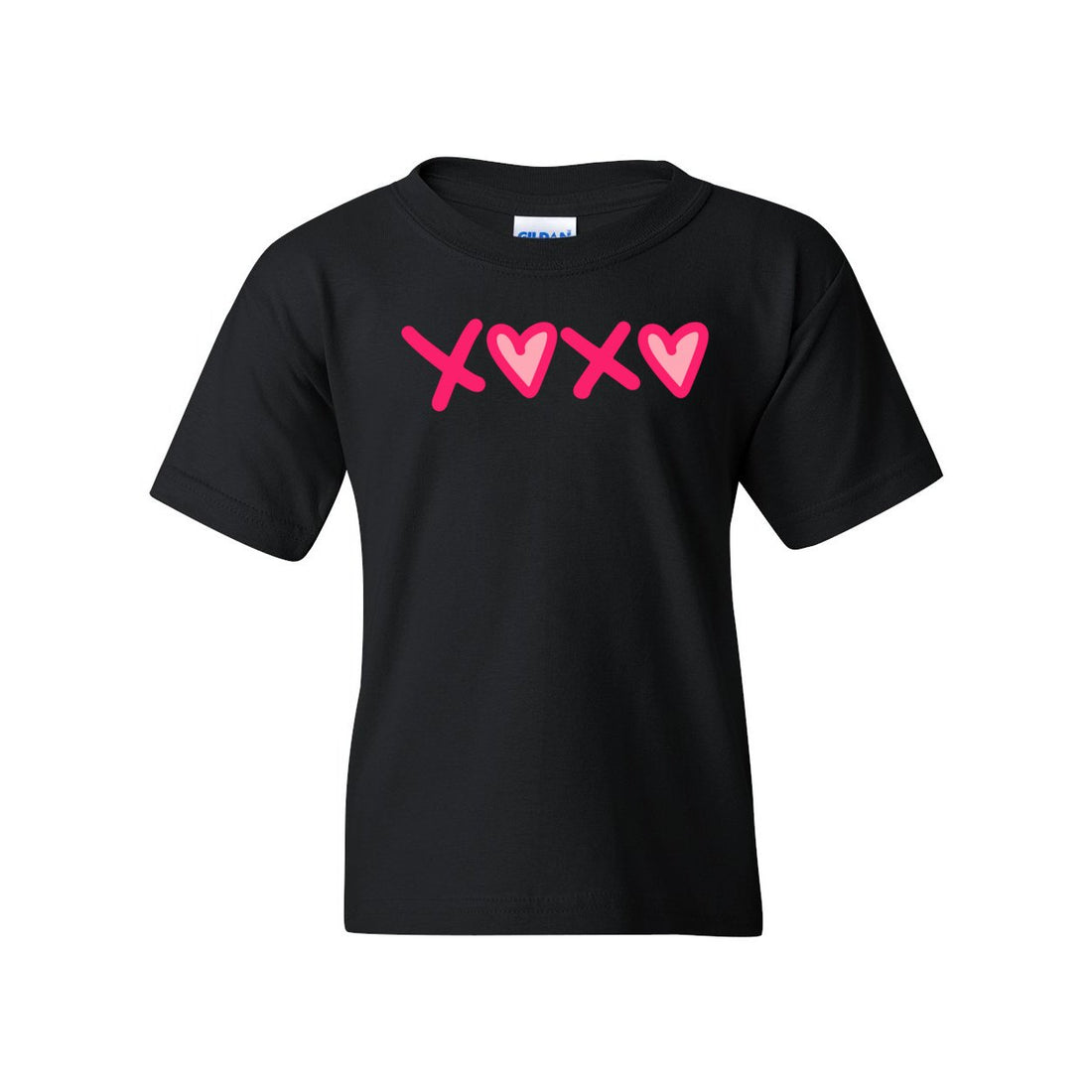 XOXO Heart Love Heavy Cotton™ Youth T-Shirt - T-Shirts - Positively Sassy - XOXO Heart Love Heavy Cotton™ Youth T-Shirt