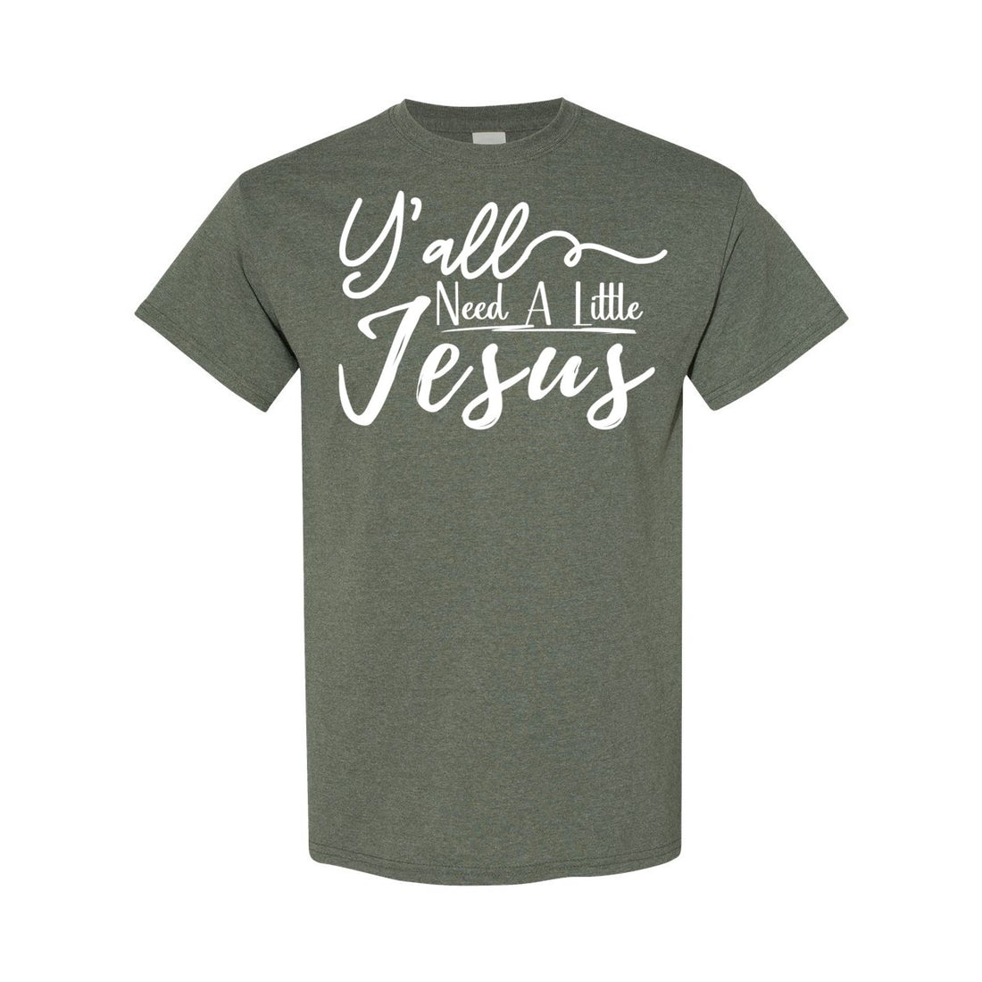 Y'all Need Jesus Cotton T-Shirt - T-Shirts - Positively Sassy - Y'all Need Jesus Cotton T-Shirt