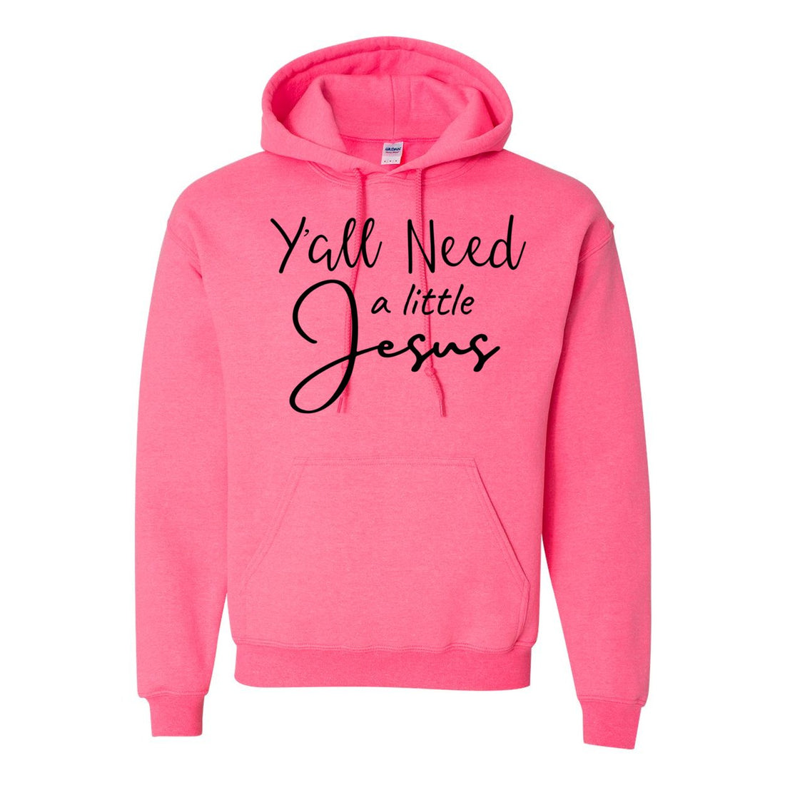 Y'all Need Jesus Hooded Sweatshirt - Sweaters/Hoodies - Positively Sassy - Y'all Need Jesus Hooded Sweatshirt