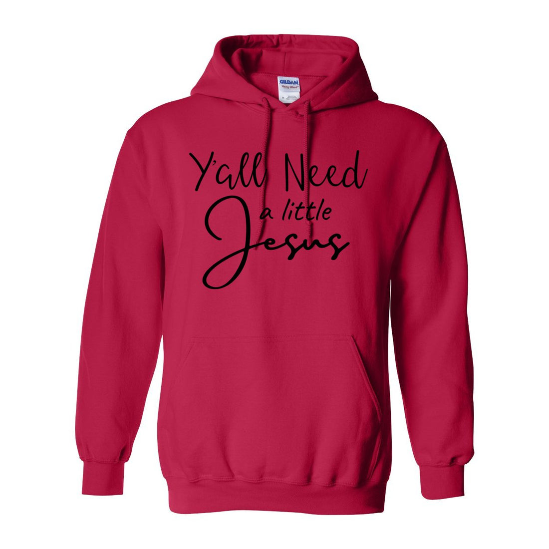 Y'all Need Jesus Hooded Sweatshirt - Sweaters/Hoodies - Positively Sassy - Y'all Need Jesus Hooded Sweatshirt
