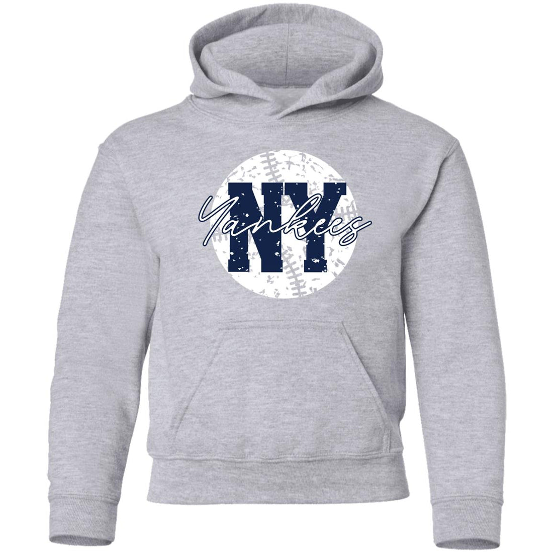 Yankees Baseball Youth Hoodie - Sweatshirts - Positively Sassy - Yankees Baseball Youth Hoodie